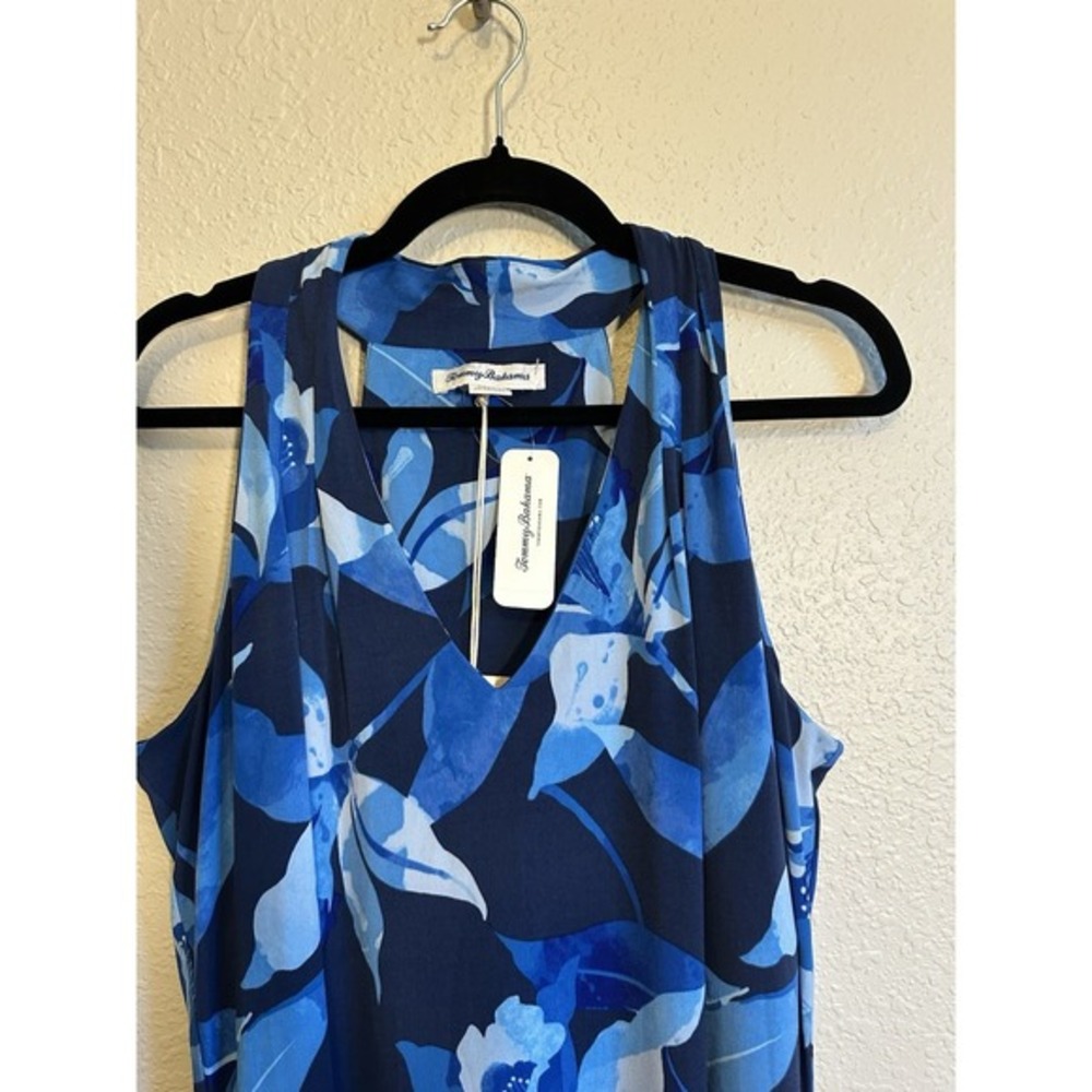 NWT Tommy Bahama Dress Sandy Seasides Bright Floral Sleeveless Large Maxi Beach - Picture 11 of 12